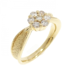 Nhẫn kim cương hoa K18YG 0.31CT