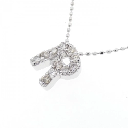 K18WG Chữ cái R Dây chuyền kim cương 0.27CT - Hàng hiệu Chính hãng 862556