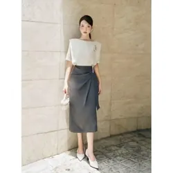 Áo màu be công sở 728155