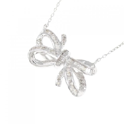 K18WG Dây chuyền kim cương hình ruy băng 0.35CT - Hàng hiệu Authentic 862386