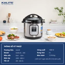 ồi áp suất điện KALITE KL-636 – Đa năng 5in1, dung tích lớn 6L tiện dụng 591261