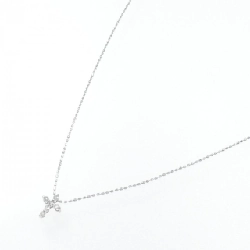 K18WG Dây chuyền kim cương chéo 0.07CT - Hàng hiệu Chính hãng 858371