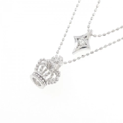 K18WG Vương miện Dây chuyền Kim cương 0.061CT - Hàng hiệu Chính hãng 857328