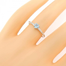 Nhẫn hình trái tim Blue Topaz K18WG 0.28CT - Hàng hiệu Chính hãng 846643