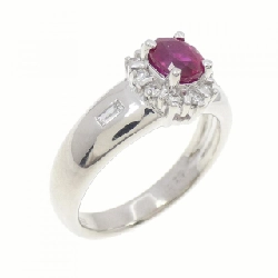 Nhẫn Ruby PT900 0.76CT