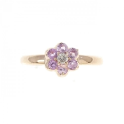 Nhẫn Sapphire K18PG Hoa 671134