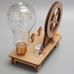 Đồ chơi STEM - Bộ lắp ráp máy phát điện quay tay bằng gỗ DIY 69683