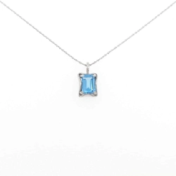 K18WG Blue Topaz Necklace - Hàng hiệu Authentic