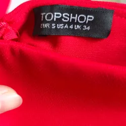 Váy lệch vai đính ngọc TOPSHOP size S màu đỏ 779655