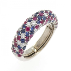 K18WG Nhẫn Đá Màu - Hàng hiệu Chính hãng