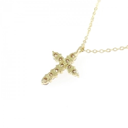 K18YG Dây chuyền kim cương chéo 0.1CT - Hàng hiệu chính hãng 846901