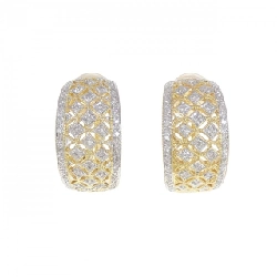 Bông tai/khuyên tai kim cương 750YG/750WG 0.51CT - Hàng hiệu Chính hãng