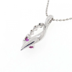 K18WG Dây chuyền hình trái tim Ruby 0.26CT - Hàng hiệu Chính hãng 857362