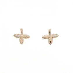 K18YG Bông tai kim cương 0.01CT - Hàng hiệu Chính hãng