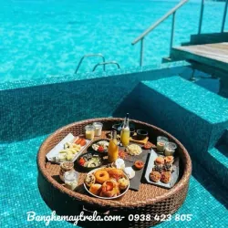 Khay nổi đồ ăn nhựa giả mây 926770