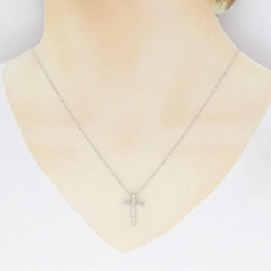 K18WG Dây chuyền kim cương chéo 0.10CT - Hàng hiệu Chính hãng 864359