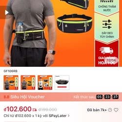 Túi đeo hông chạy bộ goodfit có chỗ đựng chai nước new 100% 527048