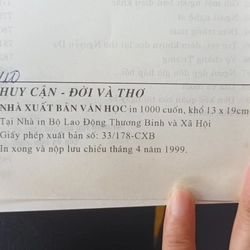 Huy Cận Thơ Và Đời 550039