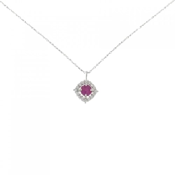 Dây chuyền ruby PT950/PT900 0.25CT - Hàng hiệu Chính hãng