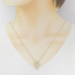 Dây chuyền kim cương K18YG/K18WG chéo 0.38CT - Hàng hiệu chính hãng 847825