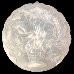 Khuôn rau câu sinh nhật, cưới hỏi giỏ hoa Ly Ly – Khuôn hình tròn loại 20 cm - Mã số 1126 338378