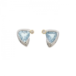 PT850/K18/PT900 Blue Topaz Bông tai - Hàng hiệu Chính hãng