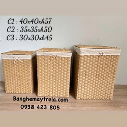 Giỏ vuông đựng đồ nhựa giả mây 495630