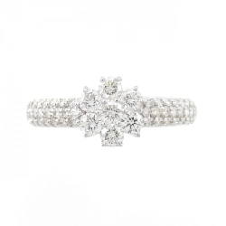 Nhẫn kim cương hoa K18WG 0.70CT 671953