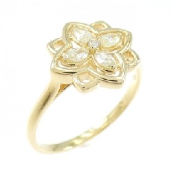 【Sản phẩm mới】Nhẫn kim cương K18YG hình hoa 0.20CT