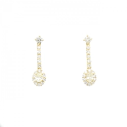 K18YG Bông tai kim cương 0.60CT - Hàng hiệu Chính hãng