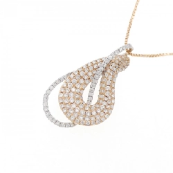 Dây chuyền kim cương K18WG/K18PG 0.77CT - Hàng hiệu Authentic 863742