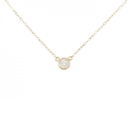 K18YG Solitaire Dây chuyền kim cương 0.085CT - Hàng hiệu Chính hãng