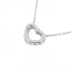 K18WG Dây chuyền hình trái tim với kim cương hồng 0.14CT - Hàng hiệu Chính hãng 859027