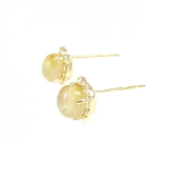 K18YG Rutile Quartz Bông Tai - Hàng hiệu Chính hãng 875466