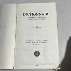 LE PETIT ROBERT: DICTIONNAIRE ALPHABETIQUE ET ANALOGIQUE DE LA LANGUE FRANCAISE — 1972s 588602