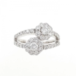 Nhẫn kim cương 750WG hoa 670963