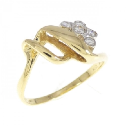 Nhẫn kim cương 750YG/750WG 0.12CT