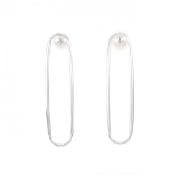 PT/K18WG Bông tai ngọc trai Akoya 7.4mm - Hàng hiệu Chính hãng