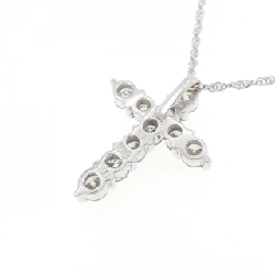 K18WG/750WG Dây chuyền kim cương chéo 0.50CT - Hàng hiệu Chính hãng 861320