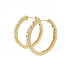 K18YG Bông tai kim cương 0.804CT - Hàng hiệu Chính hãng 873131