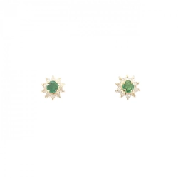 K18YG Emerald Earrings - Hàng hiệu Authentic
