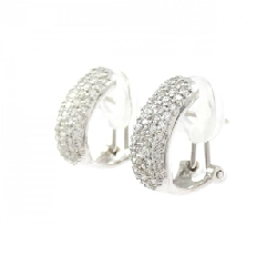 K18WG Bông tai/Khuyên tai kim cương Pavé 1.00CT - Hàng hiệu Chính hãng 866901