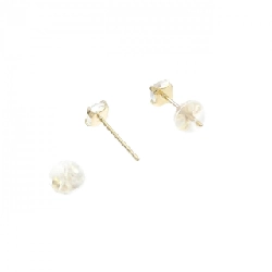 K18YG Đá mặt trăng Bông tai - Hàng hiệu Chính hãng 865351