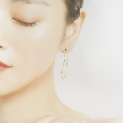 Trang sức Star Jewelry K18YG Bông tai hình trái tim - Hàng hiệu Chính hãng 845021