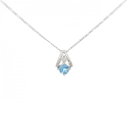 Dây chuyền Blue Topaz PT900/PT850 0.31CT - Hàng hiệu Chính hãng