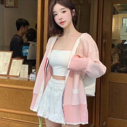 Cardigan “ThomBr” Kẻ Sọc Form Rộng Size S 187284