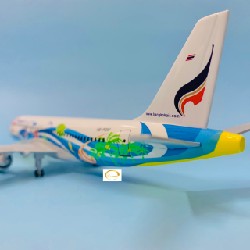 MÔ HÌNH MÁY BAY 20CM BANGKOK AIR A320 AIRBUS CAO CẤP CÓ BÁNH XE TỈ LỆ CHUẨN ĐẸP 8215