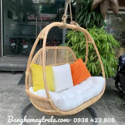 Ghế xích đu đôi mây 553419