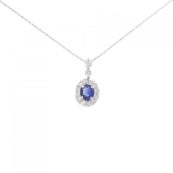 K18WG Sapphire Necklace 0.59CT - Hàng hiệu Authentic