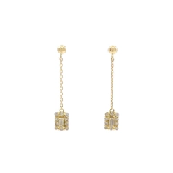 K18YG Bông tai kim cương 0.20CT - Hàng hiệu Chính hãng